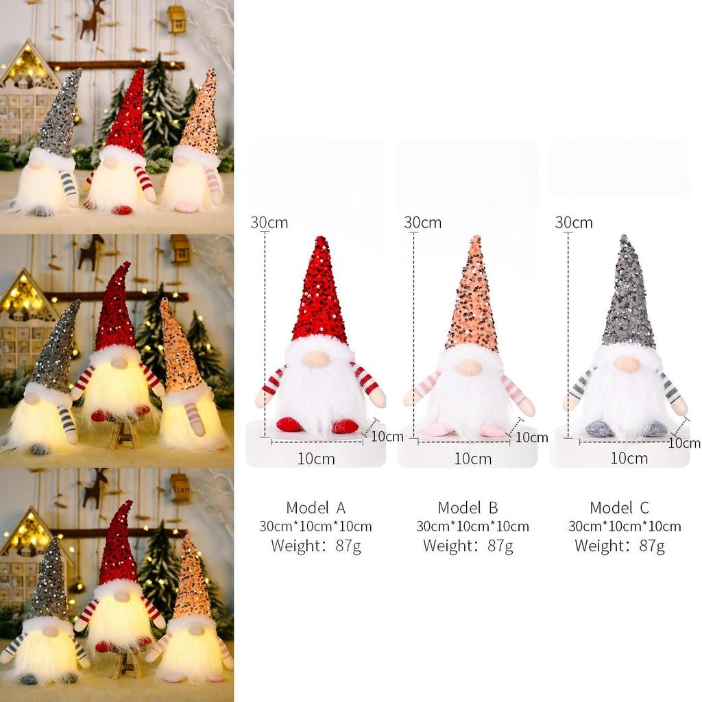 Sparkling Christmas Decoration With Lights Festive Rudolph Plush Doll For Holiday Cheer