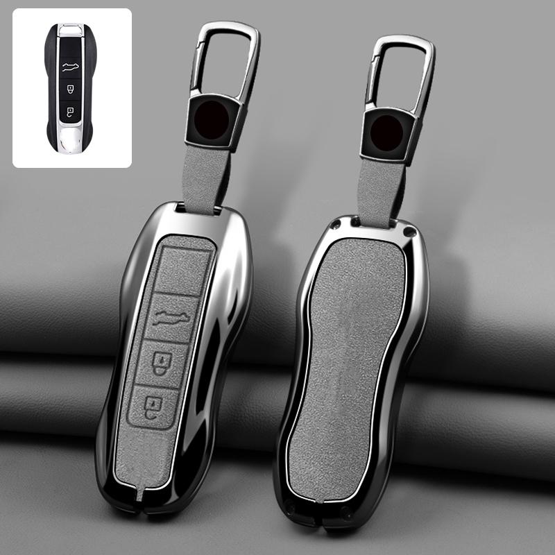 Zinc Alloy Leather Car Key Case For Porsche Panamera Cayenne 971 911 970 981 991 9Ya Macan Boxste Protecticve Case Key Case