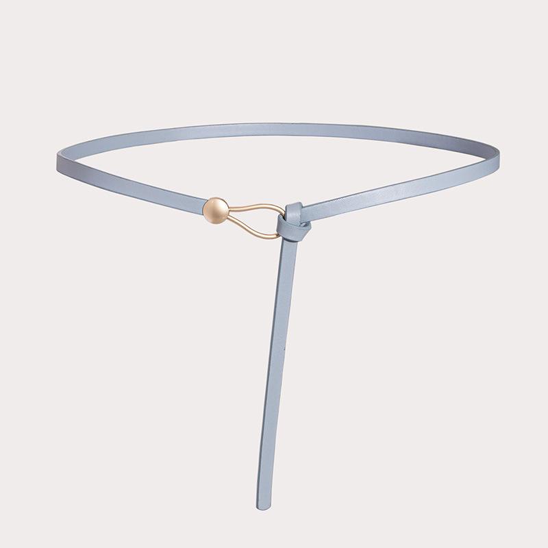 Simple Versatile Belt Knotted Skirt Belt Women's Belt Versatile PU Thin Belt