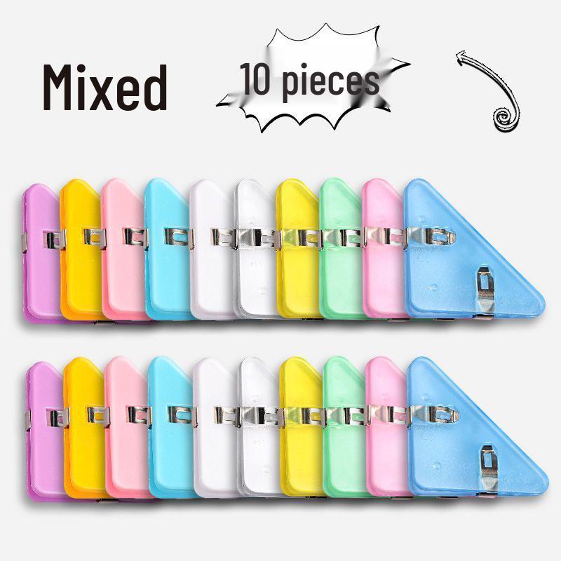 Pengyi Transparent Triangle Folder Clips for Test Paper and Document Organization