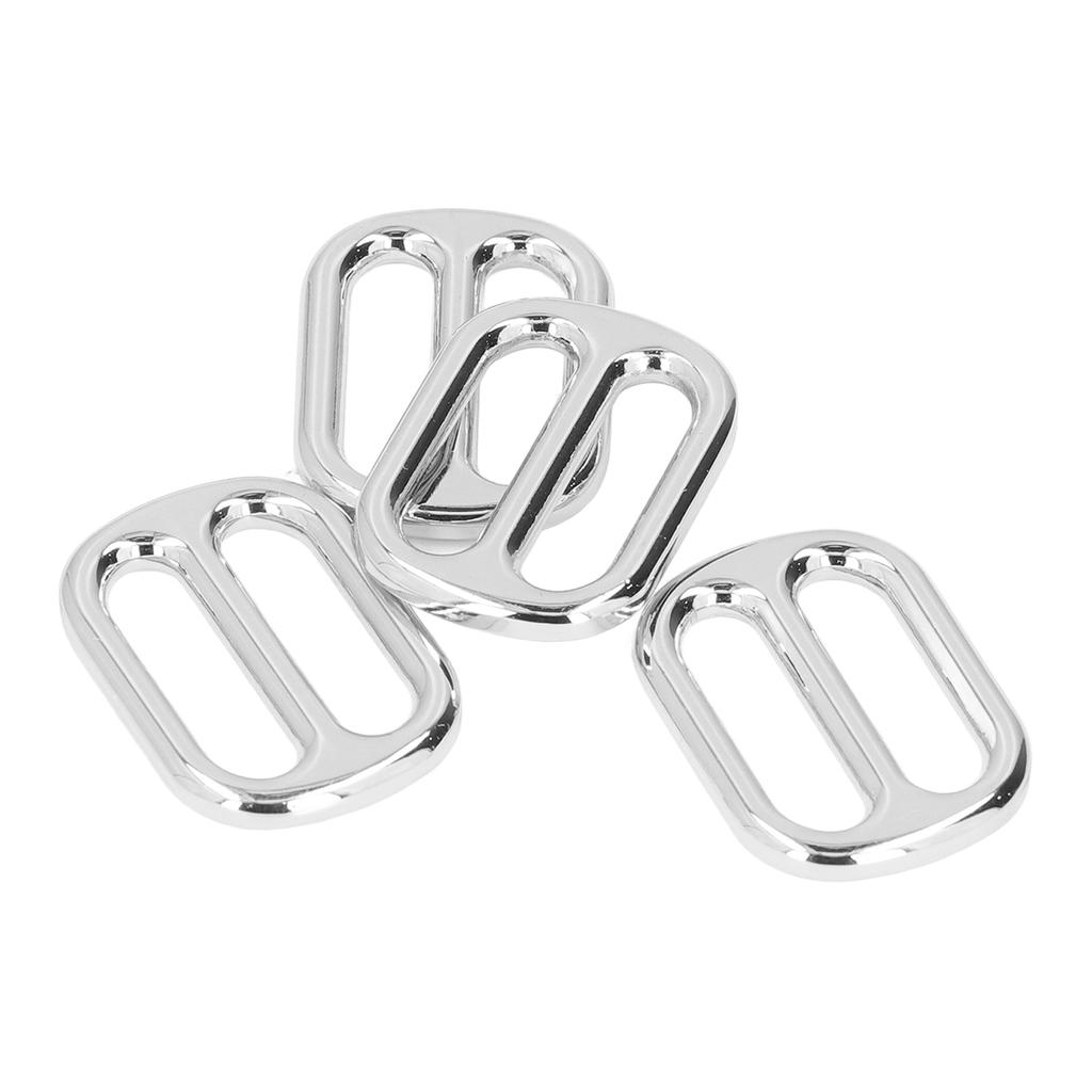10Pcs Metal Buckle Zinc Alloy Exquisite Workmanship Highly Durable Fadeless Widely Used Metal Slide BuckleSilver