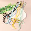 Vintage Design Niche Cold Wind Exaggerated  Beads Bowknot Necklace Clavicle Chain Female Colored Rice Bead Jewelry