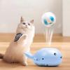 Soccer Round Styles Whale Floating Cats Toy Electric Motion Round Designs for Cats and Kittens Indoor Entertainment