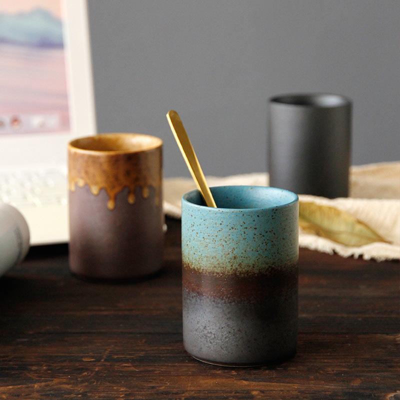 Retro keramický hrnek v japonském stylu 210 ml Velký čajový šálek Domácí Restaurace Snídaňový hrnek na vodu pro čajovnu Mistrovský šálek Vyrobený na zakázku