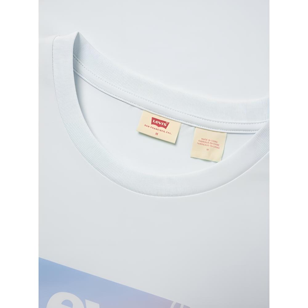 Levis Casual Comfortable Simple Logo Print Round Neck Short Sleeve T-Shirt Women T-Shirts Light-Blue 002YQ-0001