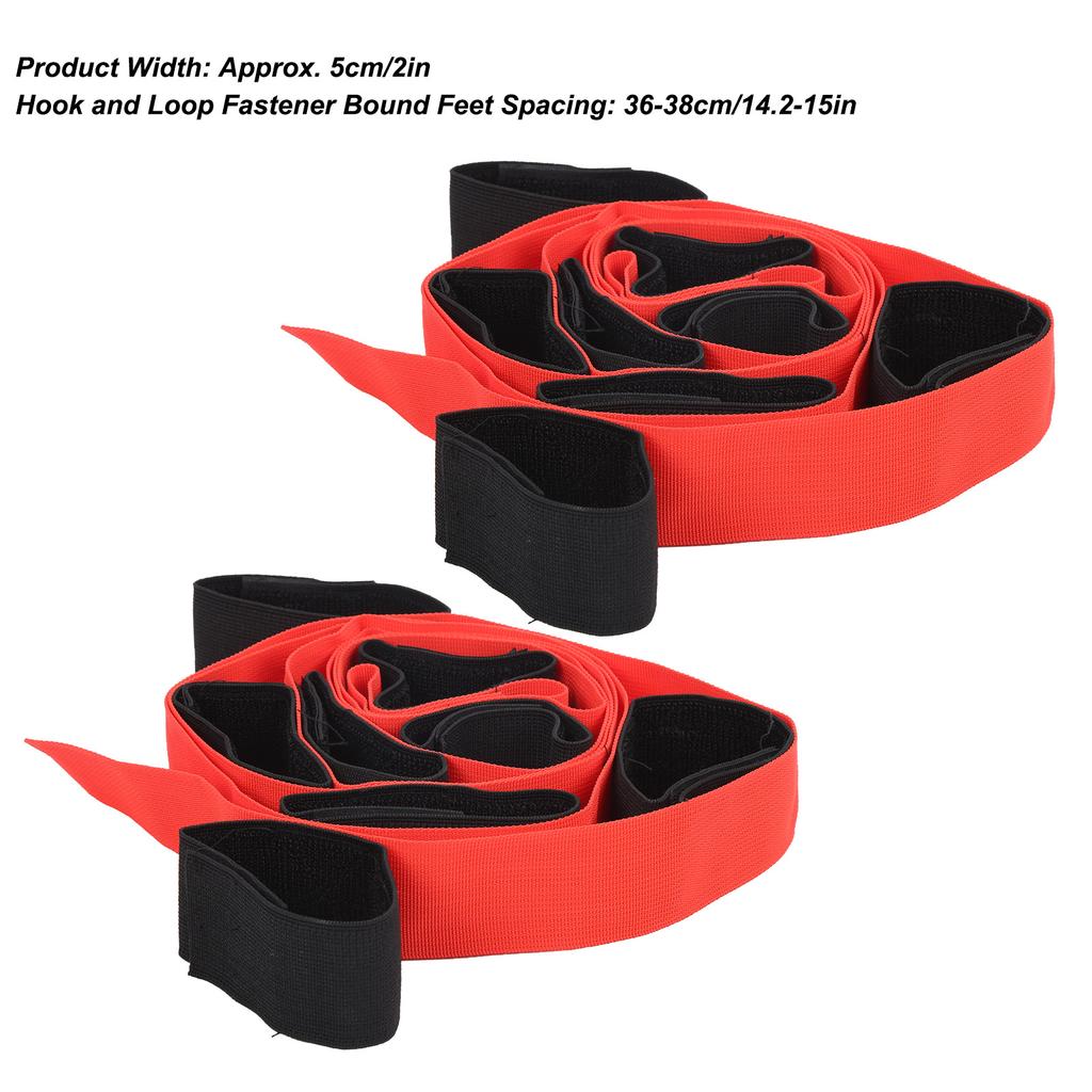 Fun Outdoor Sports 8 Legged Race Bands Giant Footstep Nylon Webbing Tram Game Activity