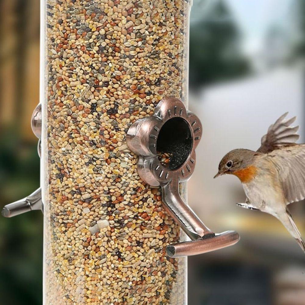 Metal Bird Food Dispenser Automatic Bird Feeding Bowl Feeding Container Bird Feeder  Outdoor