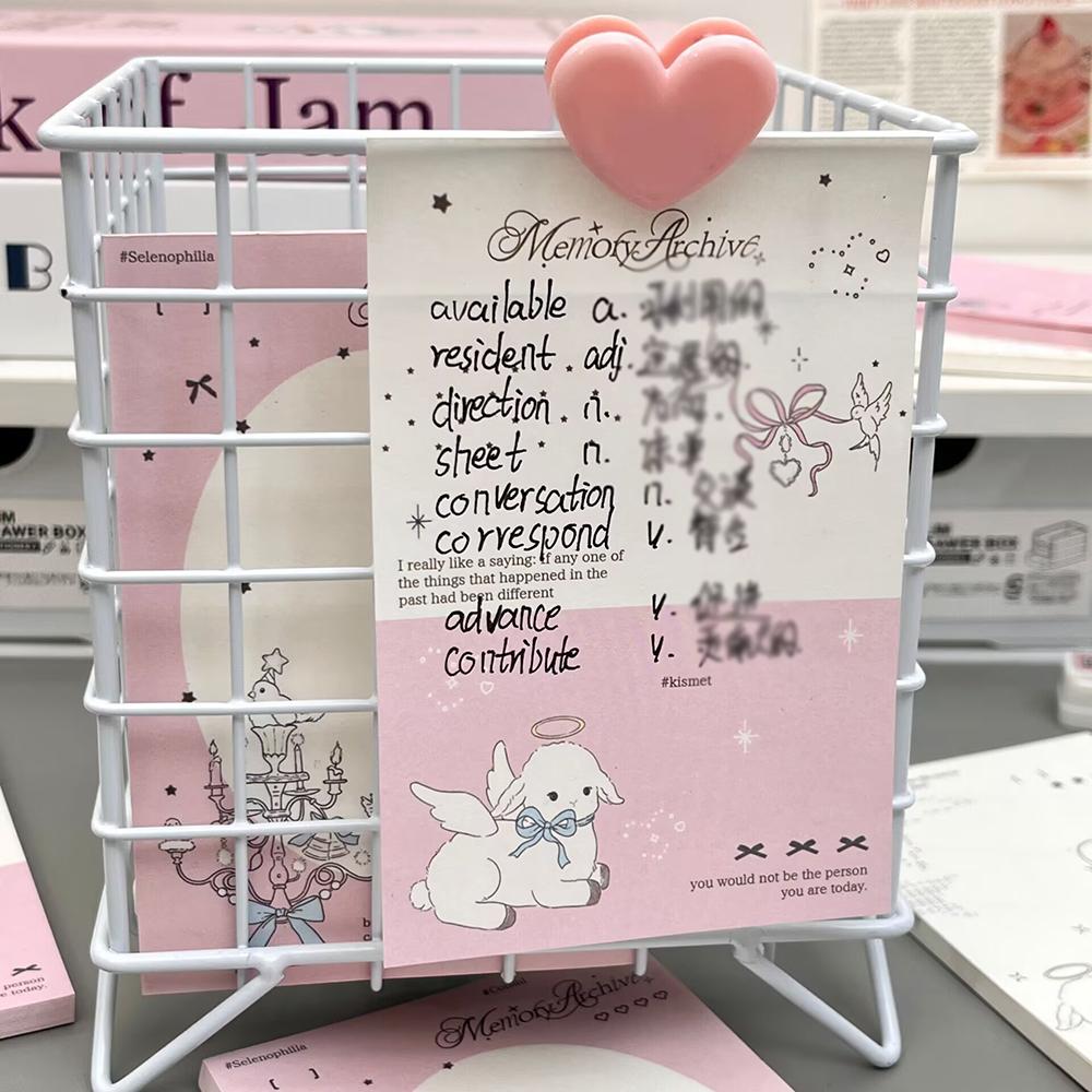 50 sheets Lucky Angel A7 Memo Notebook can be torn, non stick, portable memo pad, and portable notebook
