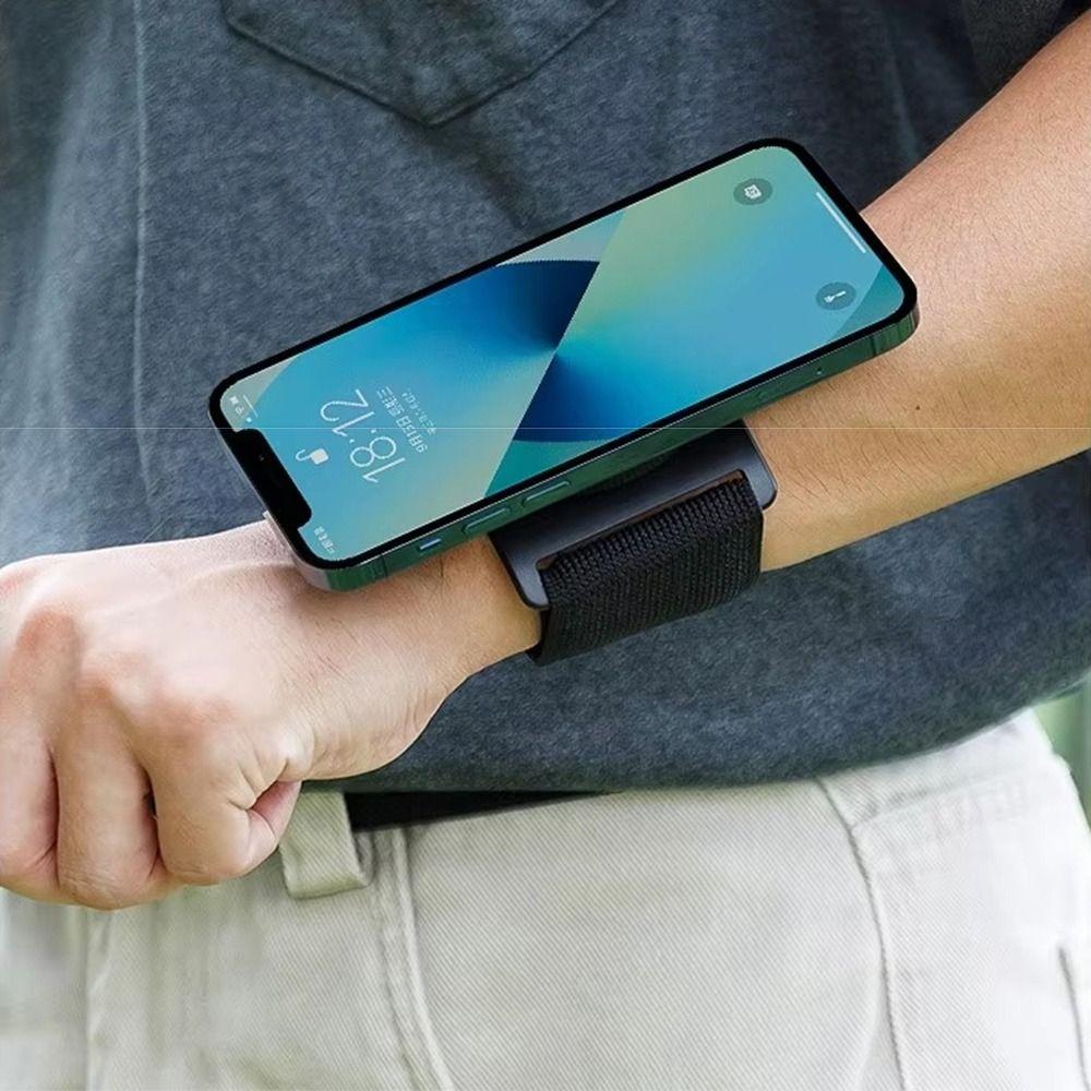 Firm Anti-Drop Magnetic Phone Rack Adjustable Wristband Cellphone Bracket Outdoor