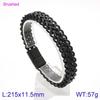Hand Jewelry, Simple Personalized Woven Double-Row Front And Back Keel Flat Buckle Titanium Steel Men'S Bracelet