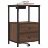 Nightstand Set of 2 Brown Oak Effect 40 x 31 x 60 cm