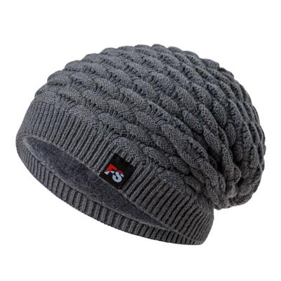 New Add Fur Lined Warm Winter Hats Stylish Beanie Hat For Men Women Outdoor FS Label Ski Beanie Cap