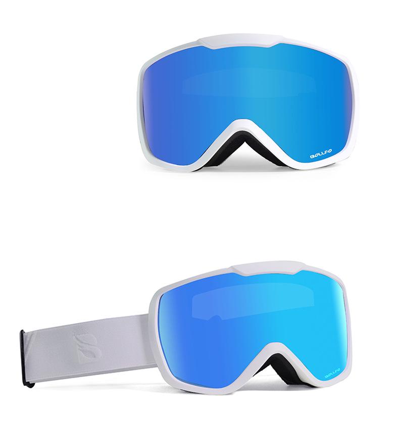 Anti-Fog Double Layer Ski Goggles - Fits Adult Helmets, Suitable for Children, Perfect for Winter Sports