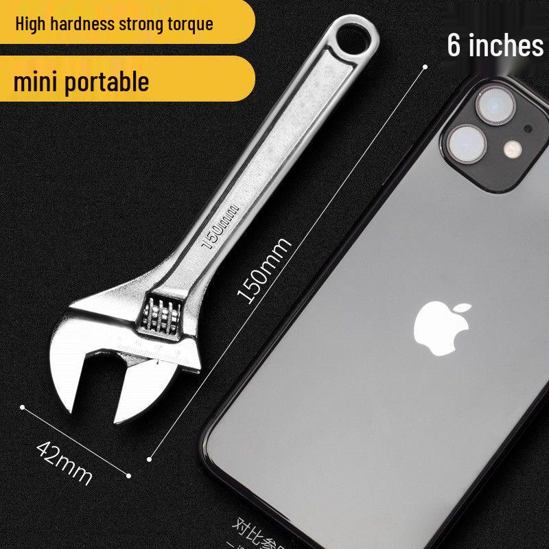 Multifunctional Adjustable Jaw Open-End Wrench for Plumbing and Large Openings