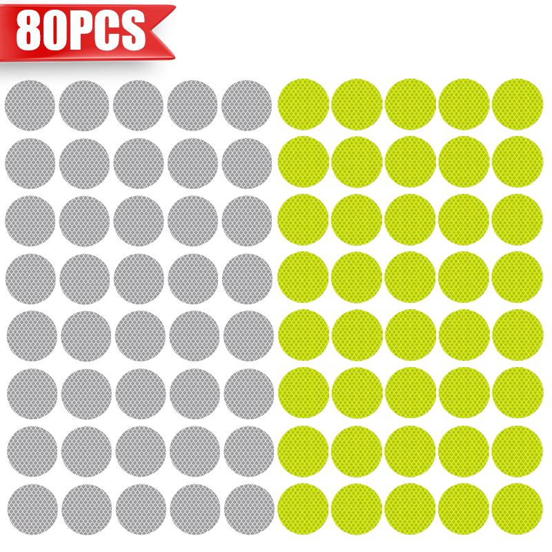 8010PCS Car Helmet Safety Warning Reflective Stickers Night Safety Driving Warning Stickers Universal Luminous for Night Riding