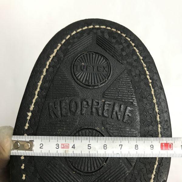 Leather 10-Hole Lace-Up Work Boots 70s-80s Vintage Size 7E 25.0 Brown Military Style(USED)