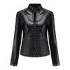 Autumn and Winter New Casual Leather Jacket Women's Simple Trend Thin Jacket Long Sleeve Motorcycle Jacket Women's Clothing