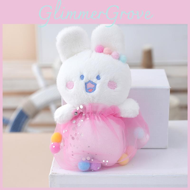 Bunny Rabbit Plush Keychain With Pp Cotton Filling For Bag Decoration Gift Kids For