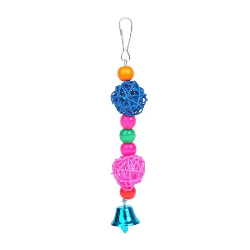 Bird Swing Parrot Toys With Bell Hanging Ring Stand Playstand Cage Playground for Budgerigar Cockatiel Parakeet Bird Supplies