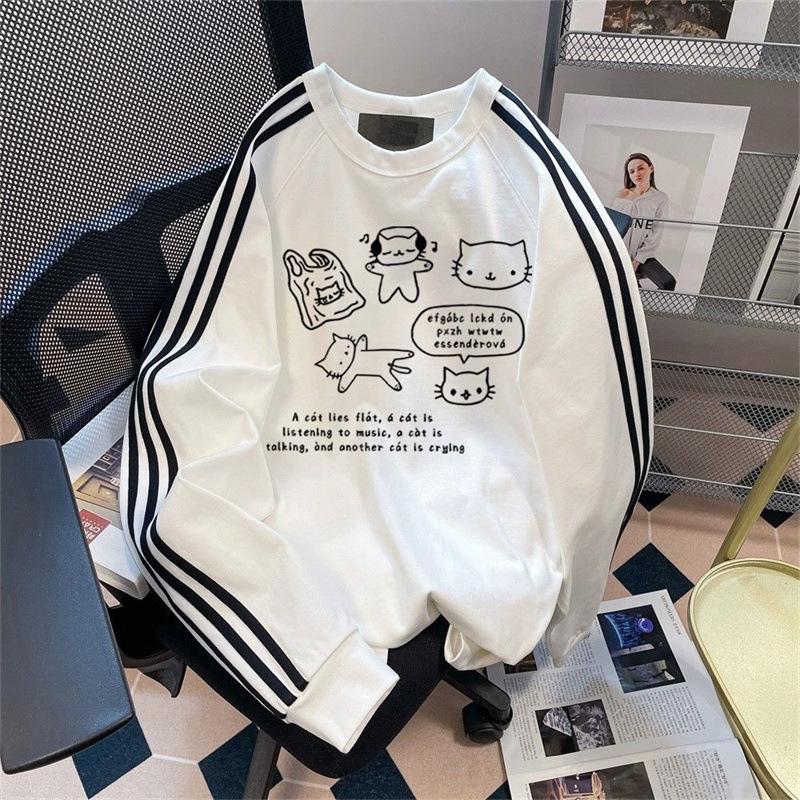 

Худи в американском стиле, плотное: Принт Lazy Vibe, Флисовый свитшот свободного кроя для пары, для носки осенью и зимой. XXL