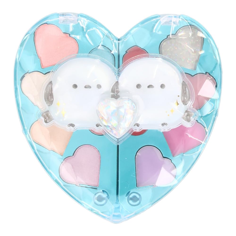 Shobido (Cosmetic Art) Sparkling Heart Compact Makeup Palette - Soap-removable Cheek, Eyeshadow, and Lip Gloss (Fluffy Sky, NL01949)