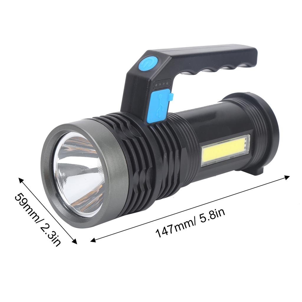Outdoor LongRange Strong Light Flashlight Household Searchlight Rechargeable LED Spotlight