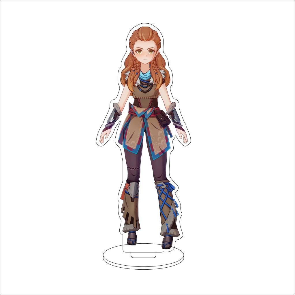 16CM Anime Genshin Impact Cosplay Acrylic Stand Ornaments Aether/Lumine/Paimon/Asmoday/Ronova  Figure Stand Halloween Gift