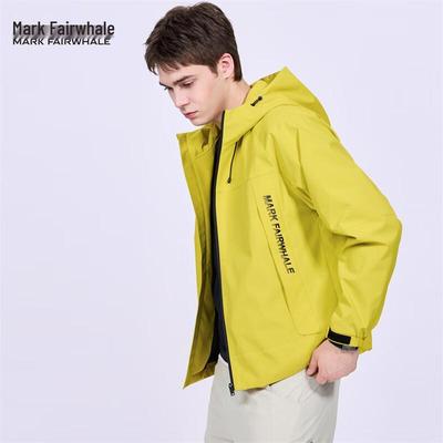 Men's Windproof Hooded Printed Jacket