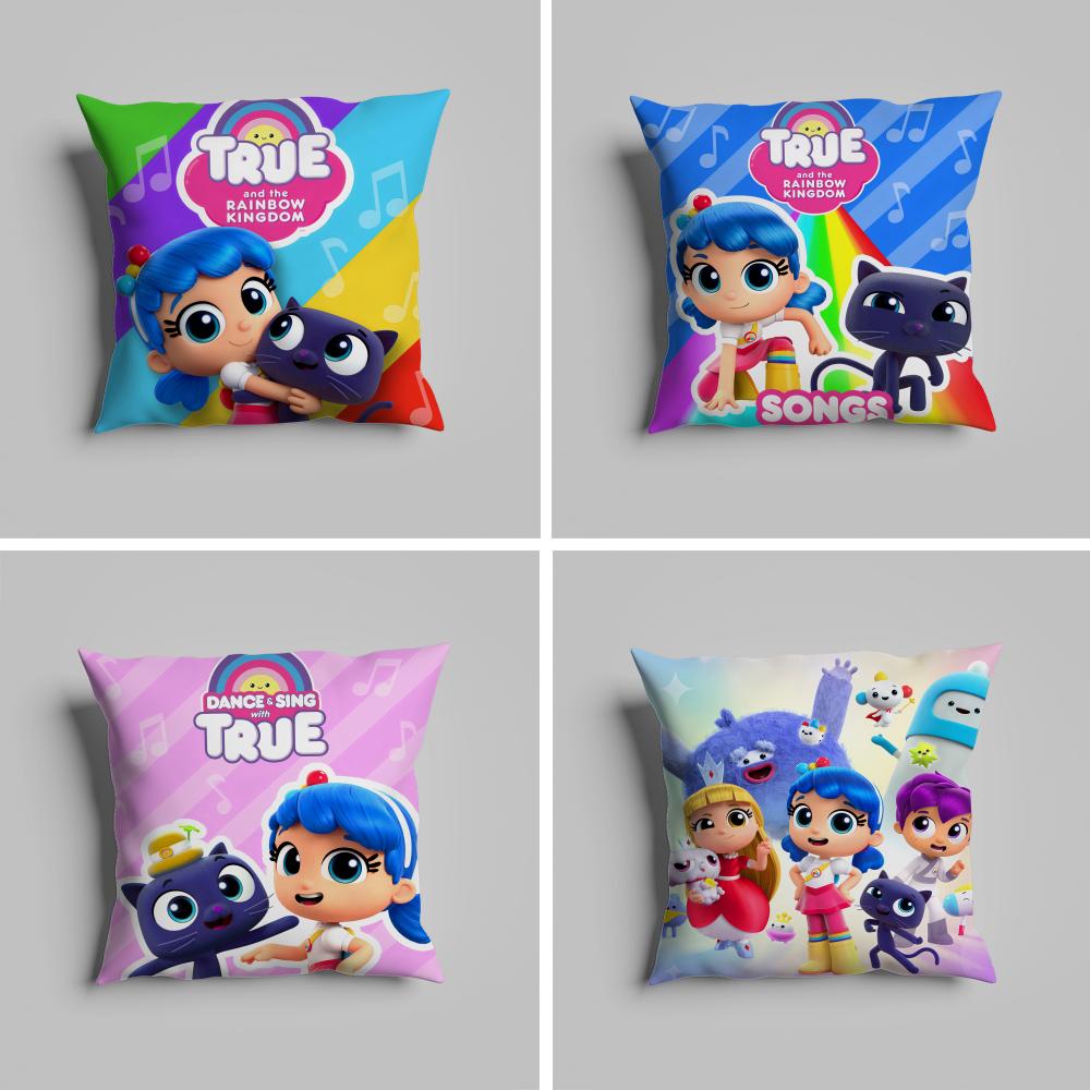Pillow Case luxurious home office, sofa decorative Multi sized car seat cushions, pillowcases T-True and The R-Rainbow Kingdom