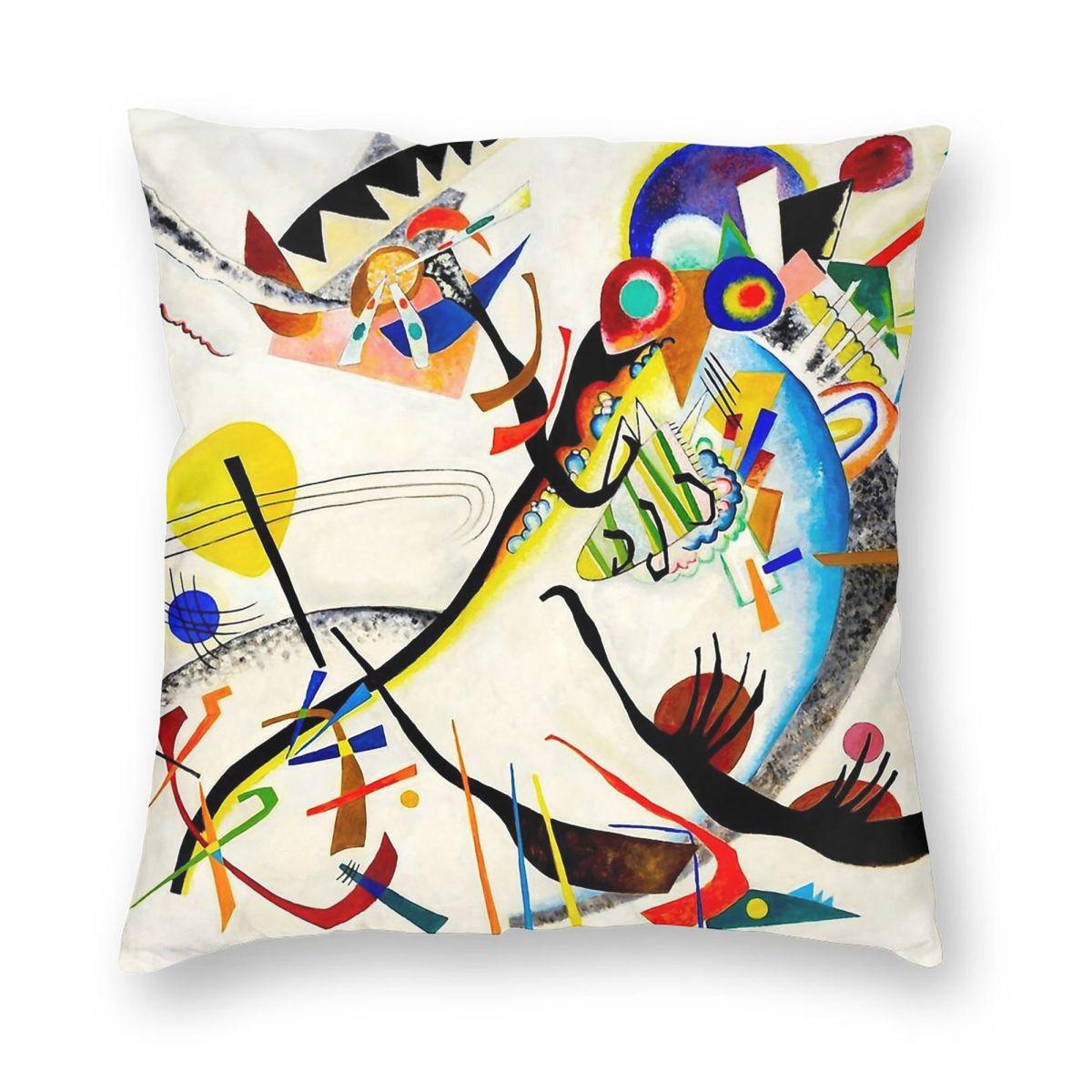 Wassily Kandinsky Blue Segment Square Pillowcase Polyester Linen Velvet Pattern Decor Throw Pillow Case Sofa Cushion Case 30x30cm