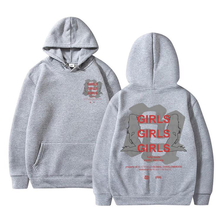 RR Kankan Girls Girls Girls Print Hoodie Men Women Kpop Casual Hoodies Woman Oversized Sweatshirt Unisex Fleece Cotton Pullover