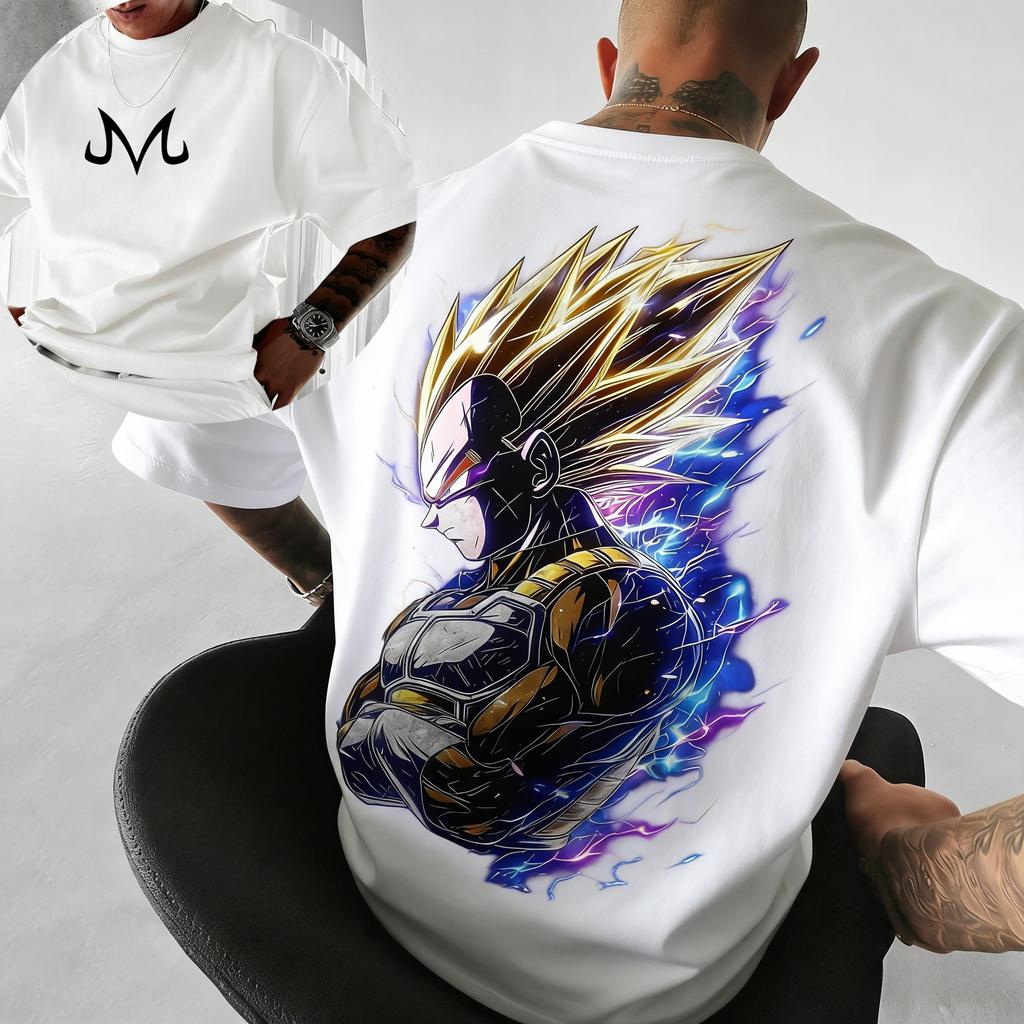 Dragon Ball Goku Potisk Krátký rukáv Bandai Volné Pánské a Dámské 2026 Léto Prodyšné Sportovní Módní Bavlněné Tričko