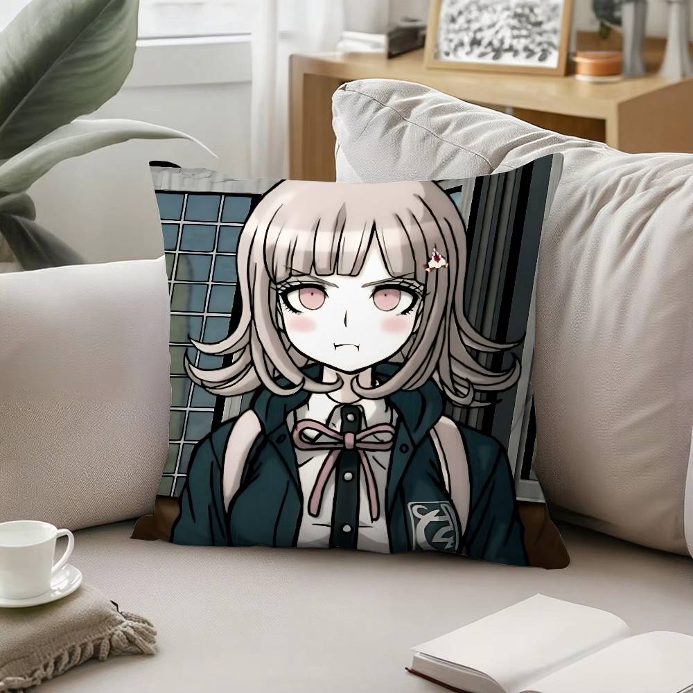 Anime D-Chiaki Nanami Throw Pillow Covers Pattern Cushion Cover Suitable For Sofa Bedroom Car Pillow Cover