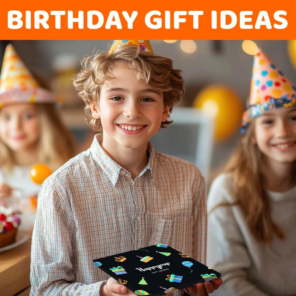 HAPPYPOP 14th Boy Birthday Gift Ideas - Socks for 14 Year Old Teen Boys Girls with Card