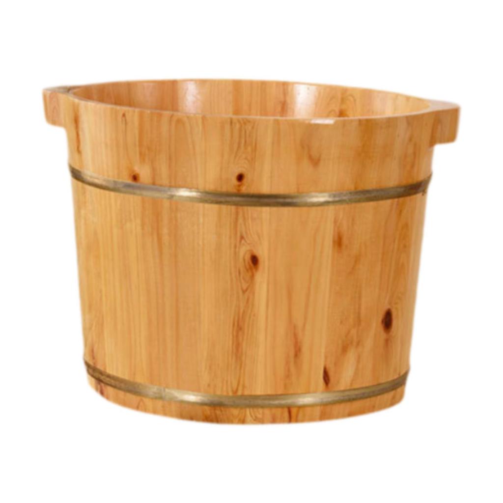 Wood Foot Bath Tub Deep Large Capacity Feet Soaking Tub Foot Wash Bucket Foot Bath Barrel for Bathroom Home Foot SPA Adults