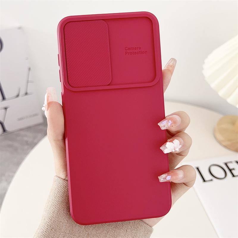 Slide Camera Lens Protection Case For Samsung S21 S22 S23 S24 FE S25 Ultra Plus A56 A55 A06 A52S A34 A16 A73 A21S A36 Soft Cover