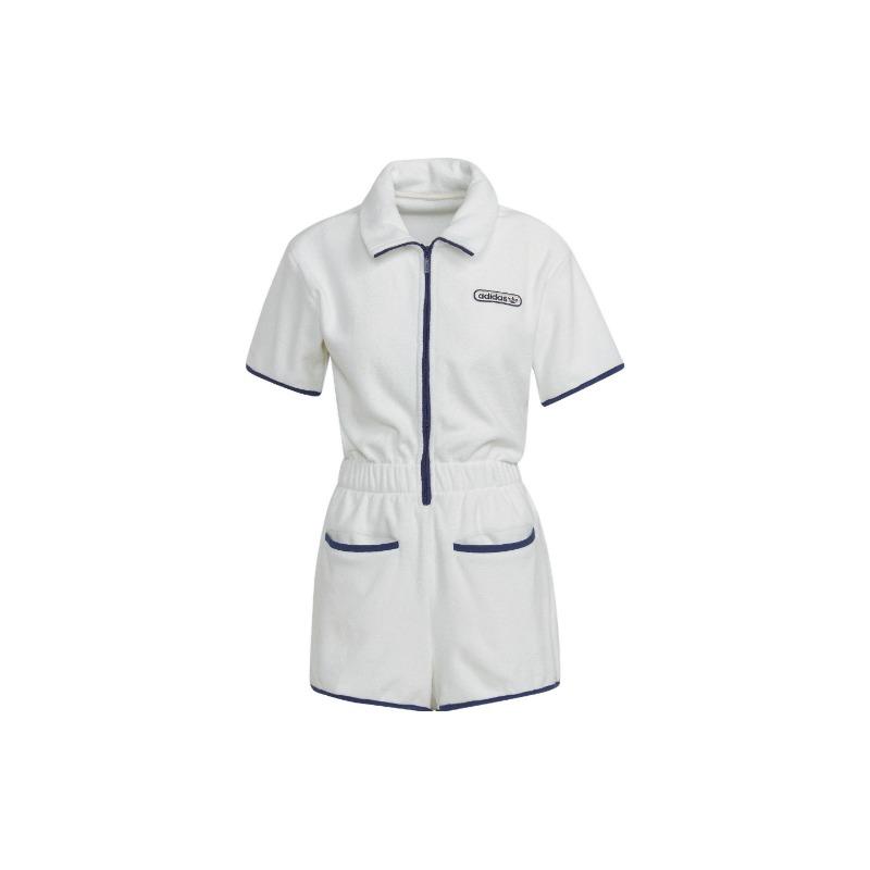 adidas Originals Women's Towel-Terry Short Romper White HT5937