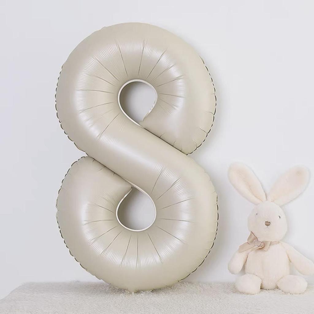 40-Inch Cream Number Balloon for Kids' First Birthday Party Decoration