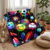 Sports Ball Fusion 4 Theme Blanket Lightweight Warm Flannel Blanket Decorative Throw Blanket for Home Decoration