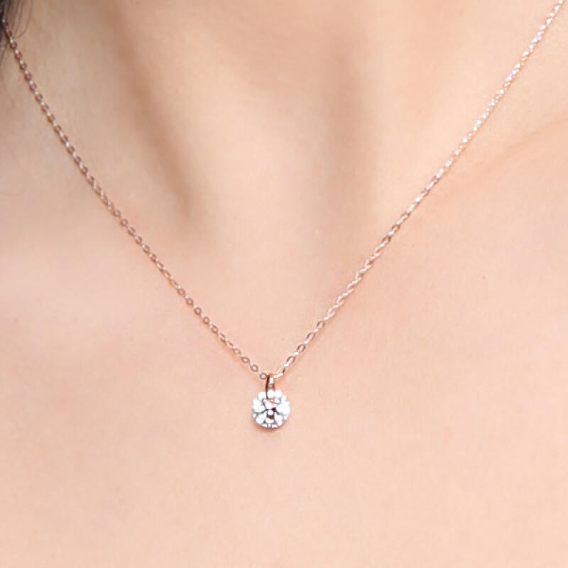 MAISON DE SHE 14K Gold Necklace with Cubic Points