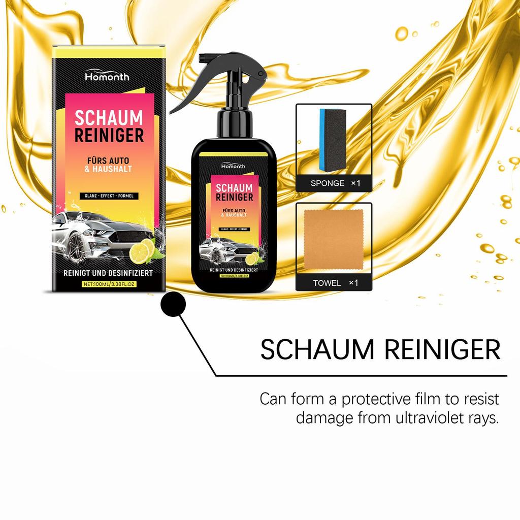 Homonth Car Cleaning Spray for Removing Surface Dust and Dirt, Cleaning Care, Refurbishment Maintenance, 1 set