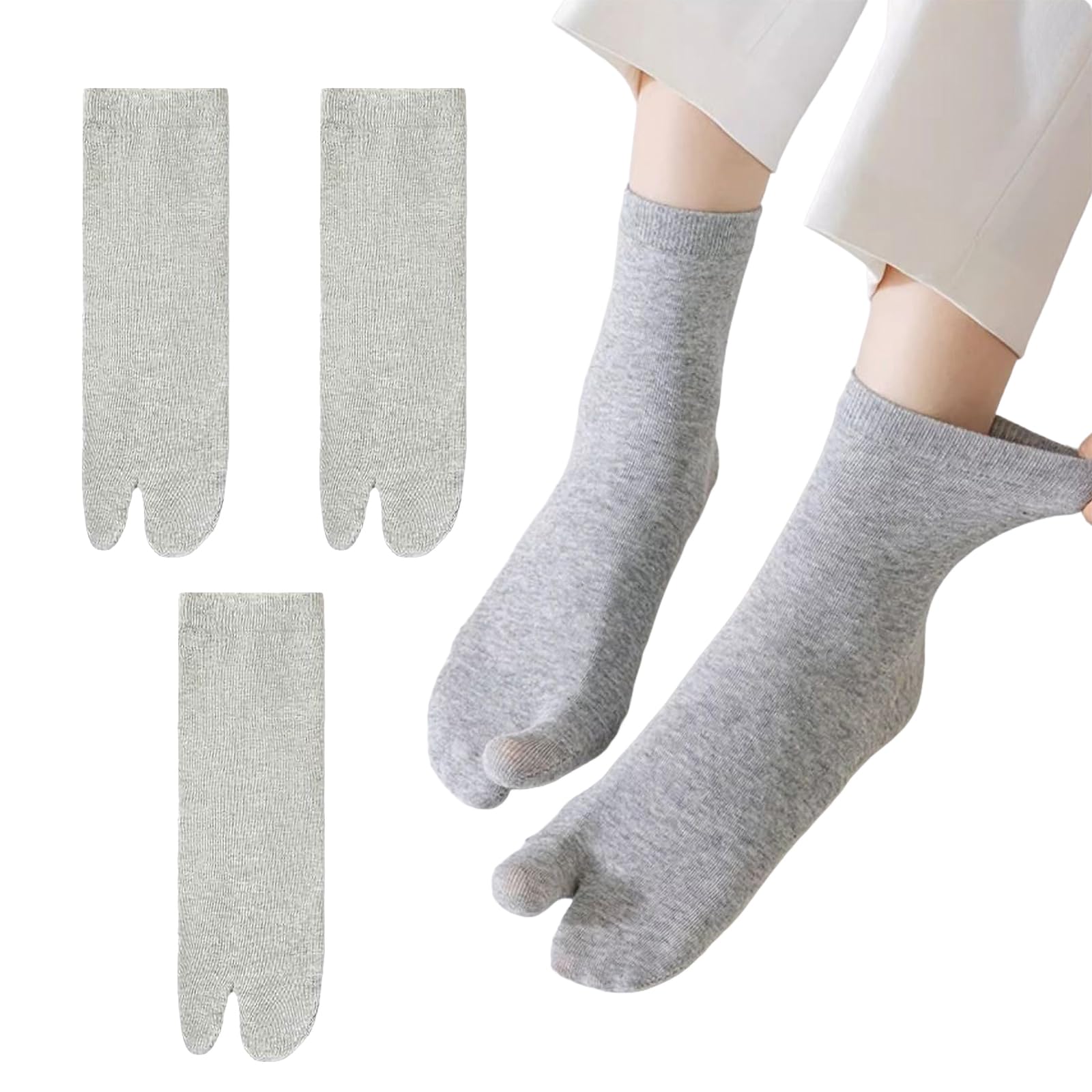 

Набір еластичних табі Розміри Зручні для чоловіків та підходять для кімоно та японського одягу [WPSOFC] 3 пари шкарпеток, Сірий, 22.5-26см, Облягаючі, Дихаючі, сірий колір