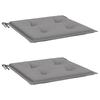 Garden Chair Cushions 2 Pcs Gray 40 X 40 X 4 Cm Oxford Fabric