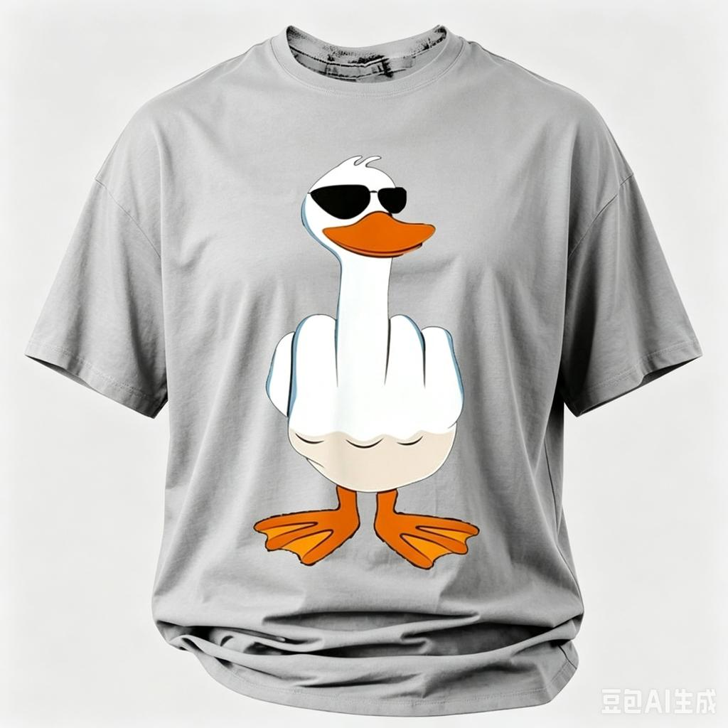 Ducks Disdain Graphic T Shirt for Unisex Funny Animal Print Tees Summer Streetwear Unisxe TShirts Round Neck Tops Short Sleeves