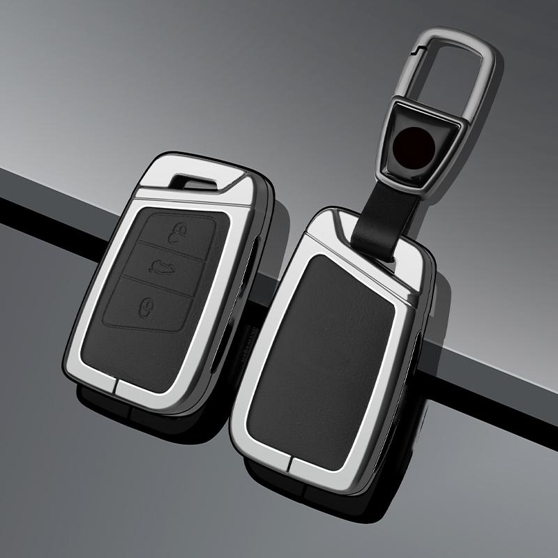 Zinc Alloy Leather Car Key Cover For Volkswagen Magotan Gte Passat B6 B7 B8 Cc Arteon Key Fob Car Key Protective Cover