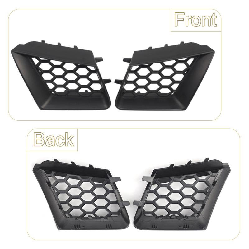 2pcs Matte Black Front Bumper Upper Grill Left Right Replacement for SEAT Ibiza Cordoba Typ 6L 2002-2009 6L0853676A01C