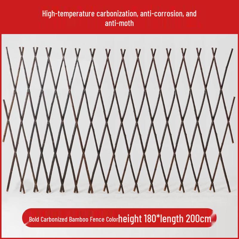 Expandable Bamboo Fence Panel for Outdoor Patio and Garden – Anti-Corrosion Support Pole for Landscaping and Partitioning.