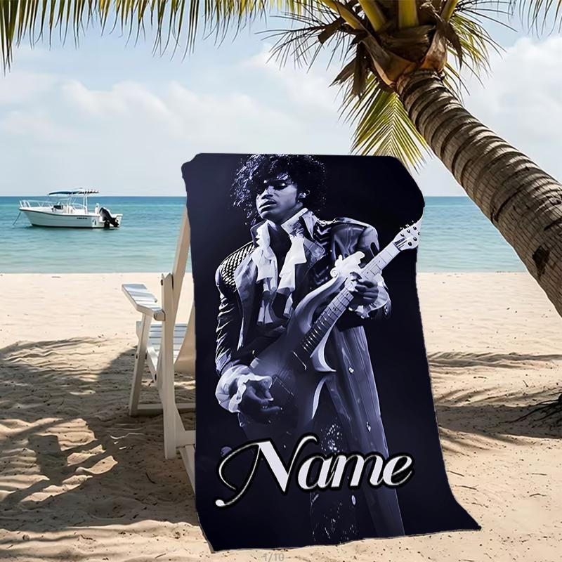 Customizable personalized beach towels Prince Purple Rain themed designs.Suitable for the beach, yoga, sports;ideal as beach accessories