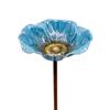 Estaca de Flor de Metal para Jardim Abelha Feita à Mão Estação de Rega Inserção no Solo Banho de Pássaro Alimentador Tigela de Bebida para Borboleta Decoração Externa para Jardim Quintal Gramado