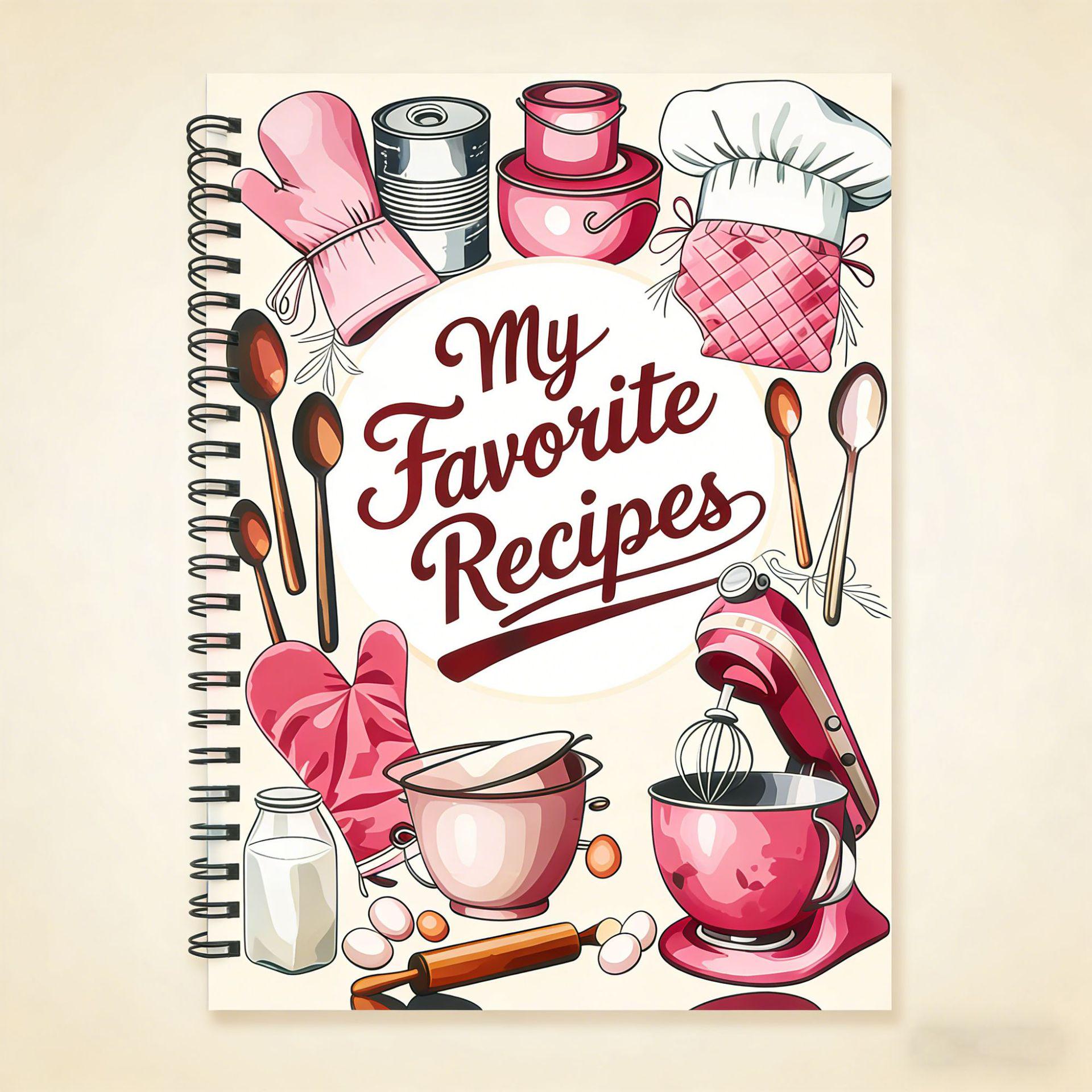 New A5 Recipe Book & Kitchen Planner Notebook with Gloves